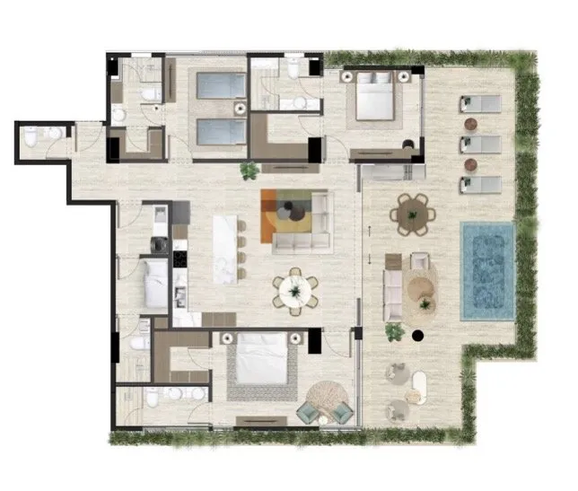 3 Bed + Service (B)